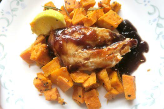 Chicken and Fig - Balsamic Sauce with Sweet Potatoes