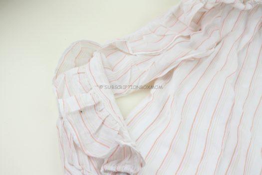 Lover Riche White-Pink Stripe Off the Shoulder Dress 