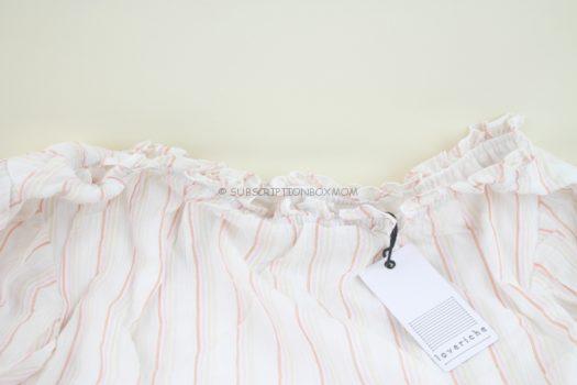 Lover Riche White-Pink Stripe Off the Shoulder Dress 