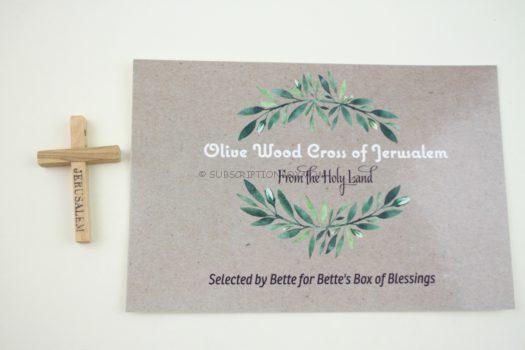 Olive Wood Cross of Jerusalem