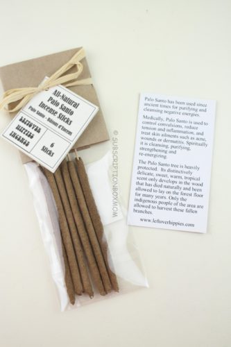 Organic All Natural Hand Rolled Palo Santo Incense Sticks  by Leftover Hippies