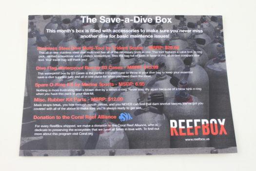 ReefBox July 2018 Scuba Diving Subscription Box Review