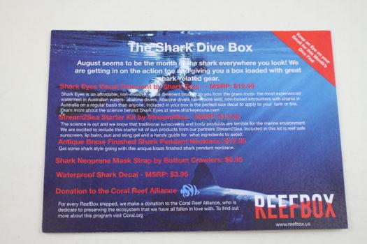 ReefBox August 2018 Scuba Diving Subscription Box Review