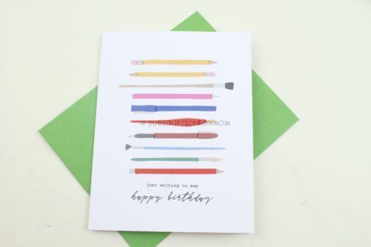 Writing Tools Birthday Card 