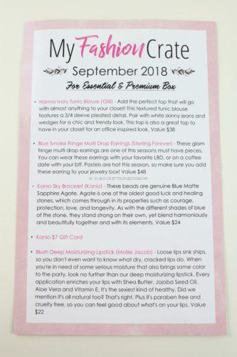 My Fashion Crate September 2018 Review