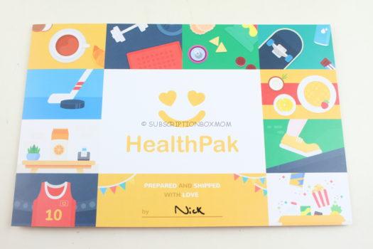 HealthPak November 2018 Review