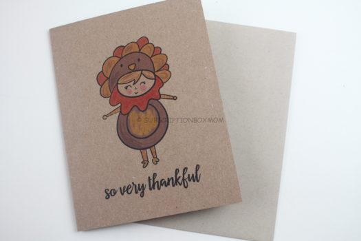 Turkey Costume Thankful Card 