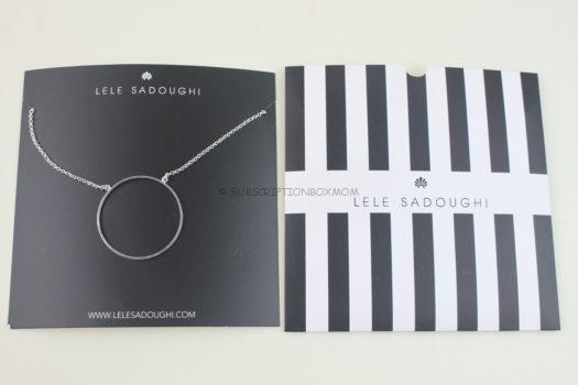 Lele Sadoughi Silver Circle Necklace 