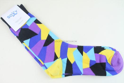 Yellow, Purple, Blue, Black Socks