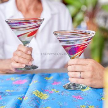 Tropical Swirl Martini Glas