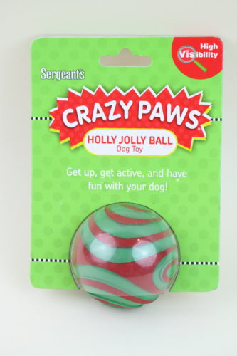 Crazy Paws Holly Jolly Ball