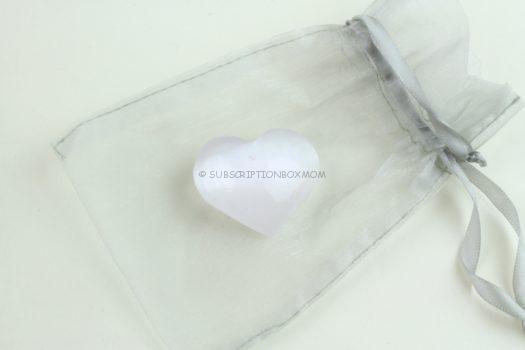 Selenite Heart in Pouch