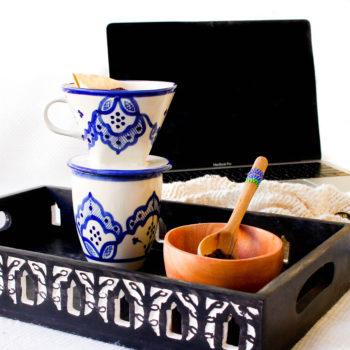 Ceramic Hand-Painted Coffee Dripper: Tunisia