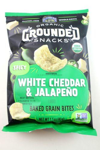 Organic Grounded Snacks White Cheddar & Jalapeno Baked Grain Bites 