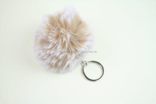 Faux Fur Pom Pom Keychain