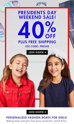 Kidpik President's Day 2019 Coupon