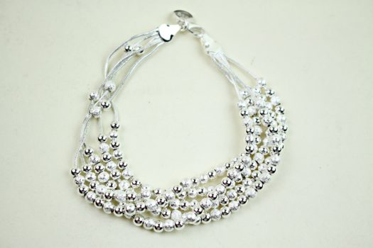 Silver Beaded Bracelet