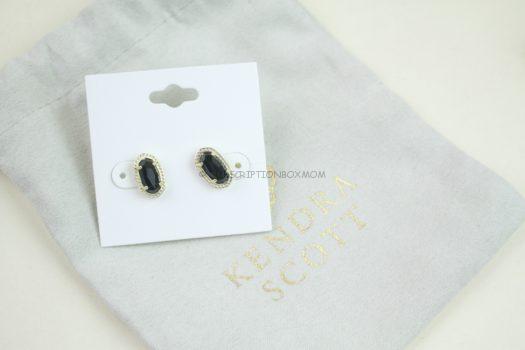 Kendra Scott Emery Earrings in Gold and Black Opaque
