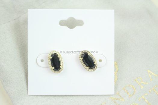 Kendra Scott Emery Earrings in Gold and Black Opaque