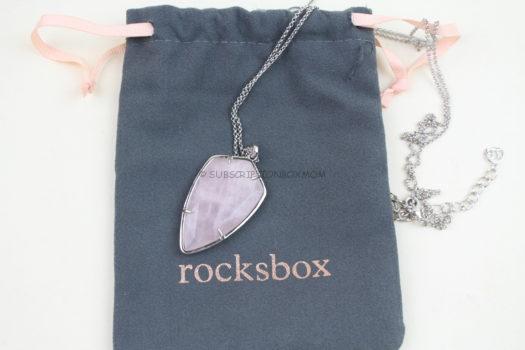 Ava Rose Camden Necklace in Silver and Rose Quartz