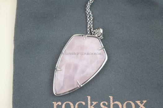 Ava Rose Camden Necklace in Silver and Rose Quartz