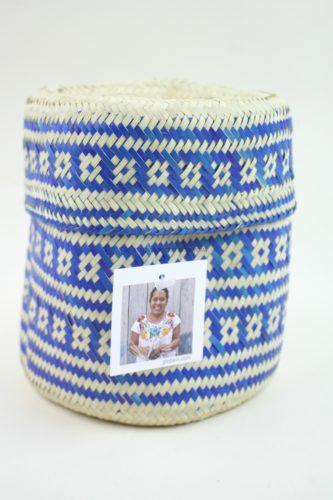 Amapola Handwoven Blue Basket