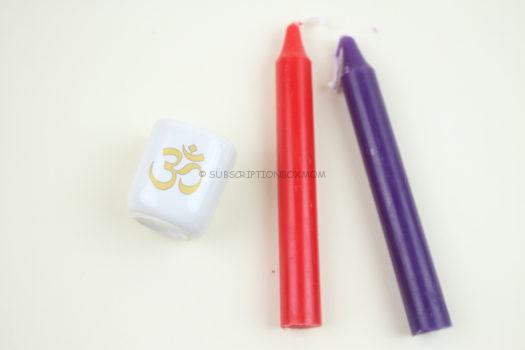 Om Candle Holder and Pair of Chime Candles