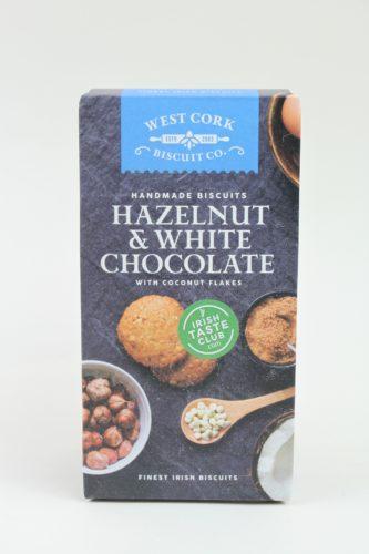 West Cork Biscuit Company Hazelnut & White Chocolate with Coconut Flakes