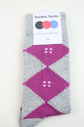 Pink and Grey Socks