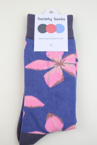 Pink Flower Socks