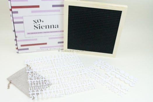 XO Sienna Keep Growing Black Felt Letter Board
