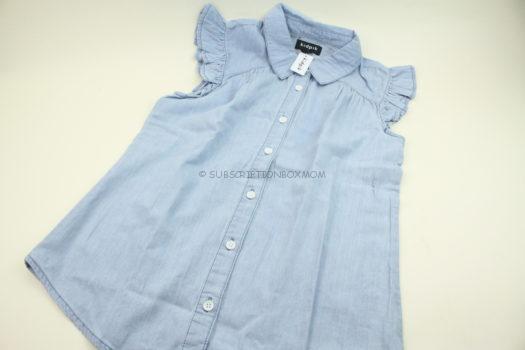 Ruffle Sleeve Denim Shirt