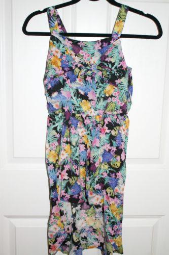 Tropical Floral Tie Front Dress