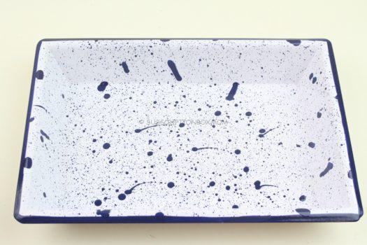 Enamel Serving Tray - Blue Splatter, India