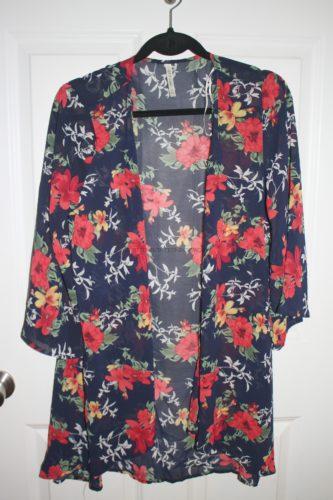 Lucy Chiffon Floral Print Kimono Cardigan