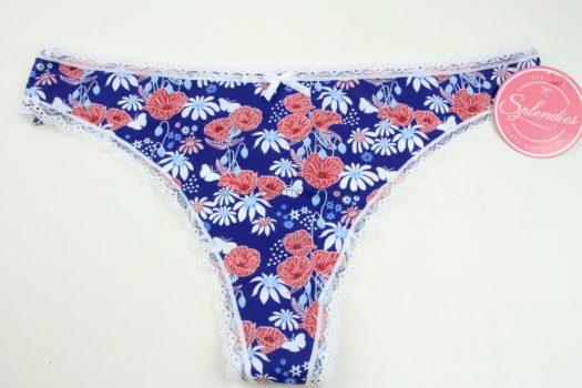 Blue Floral Thong