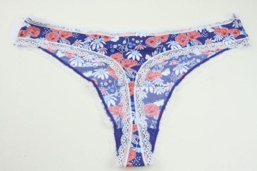 Blue Floral Thong