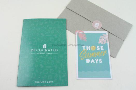 Summer 2019 Decocrated Home Decor Subscription Box Review 