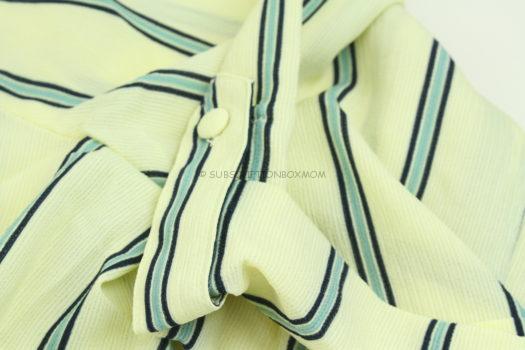 Yellow Striped Tie Front Top