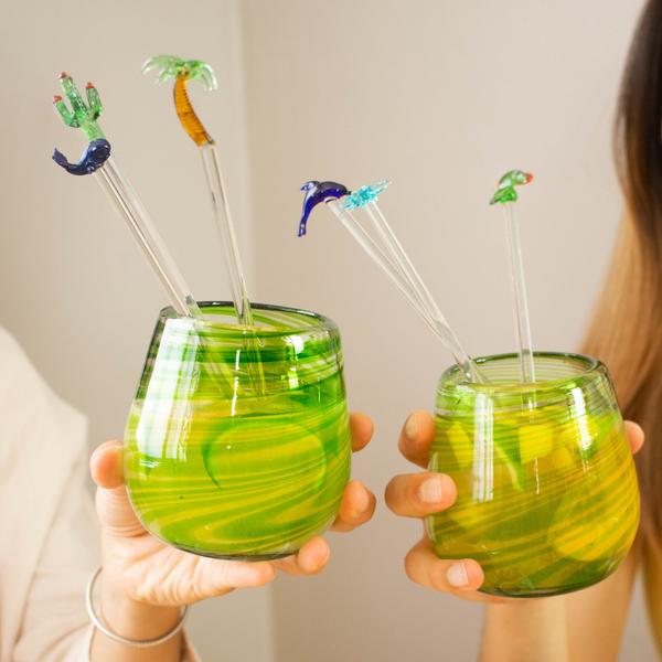 Tropical Glass Stirrers