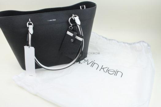 Calvin Klein Susan Saffiano Leather Tote w/Card Case