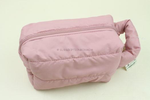Pink Quilted Nylon Cosmetic Case