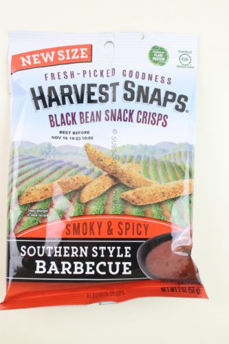 Harvest Snaps Black Bean Snack Crisps - Southern Style Barbecue