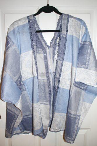 Blue Checkered Cardigan