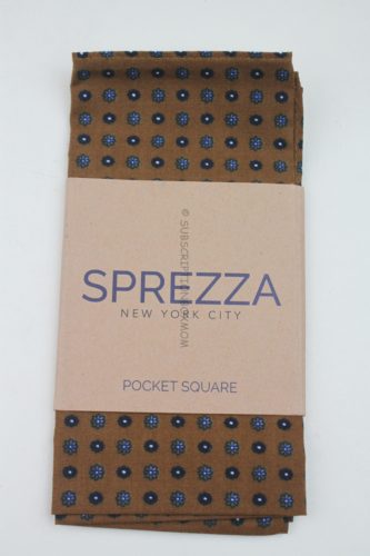 Sprezza Brown Foulard Pocket Square