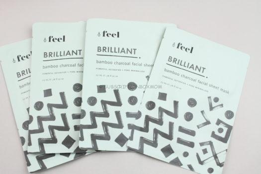 Feel Brilliant Bamboo Charcoal Facial Sheet Mask Set 