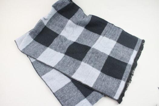 Black and White Buffalo Plaid Dibi Scarf 