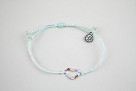 Mint Cord Heart Bracelet 