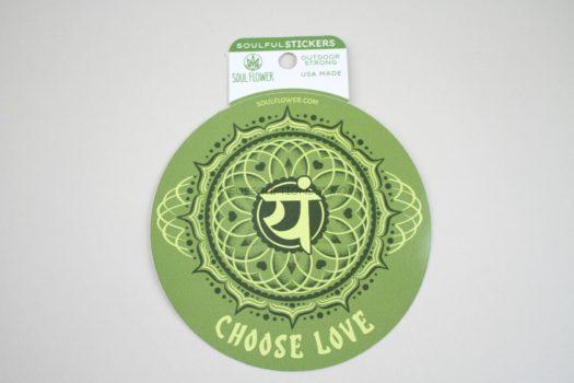 Soul Flower Choose Love Heart Chakra Sticker 