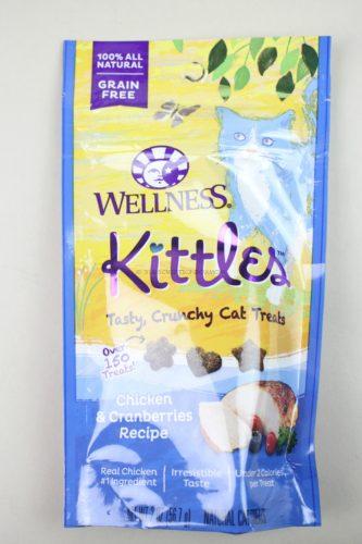 Wellness Kittles Grain-Free Chicken and Cranberries Recipe Crunchy Cat Treats 